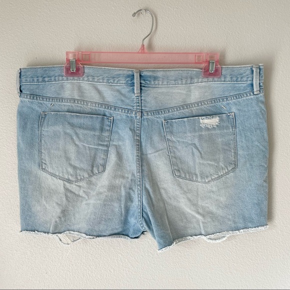 Mossimo Supply Co Distressed Boyfriend Midi Jean Shorts - Light Wash - Picture 2 of 5